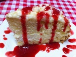 Lemon Cream Cake with Raspberry Sauce